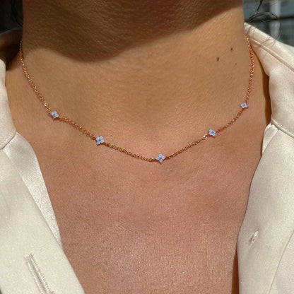 Collier ras de cou en cristal
