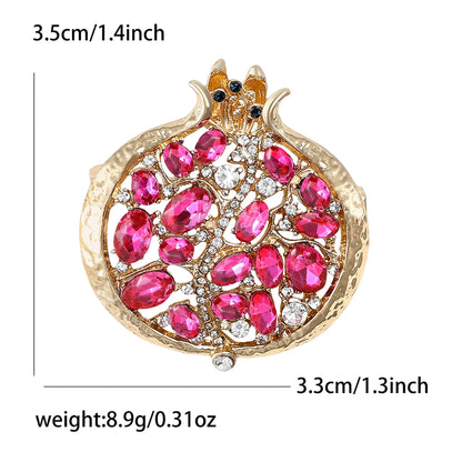 Broche grenade en cristal