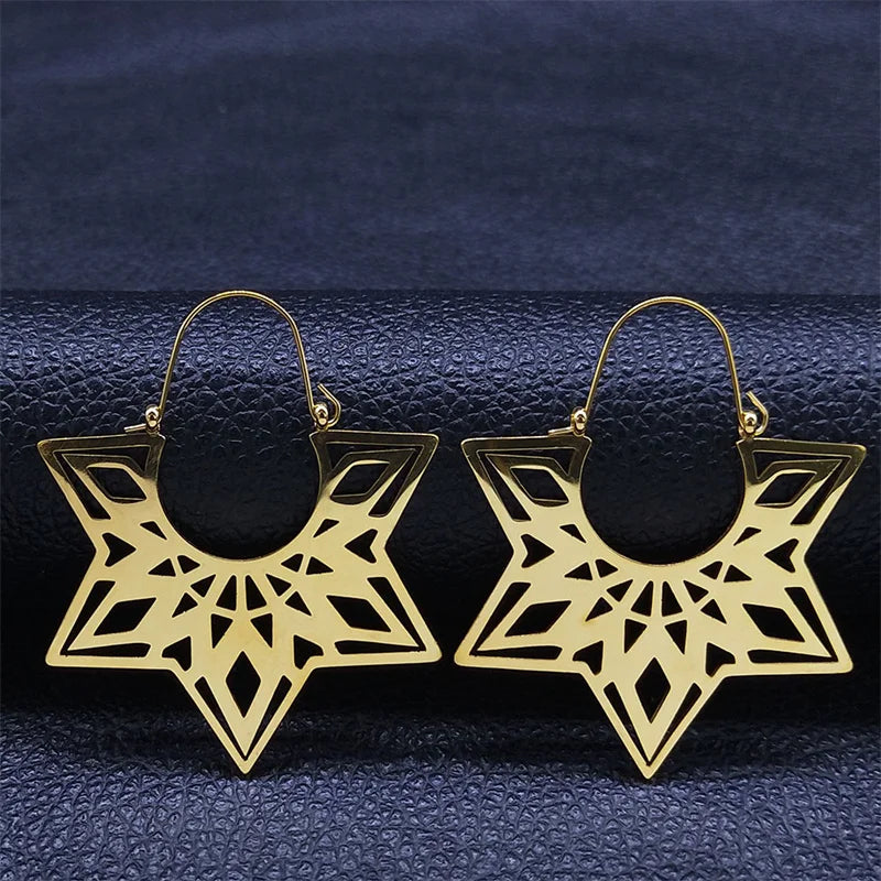 Boucles d'oreilles créoles en acier inoxydable intemporelle
