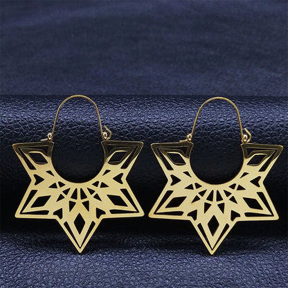 Boucles d'oreilles créoles en acier inoxydable intemporelle
