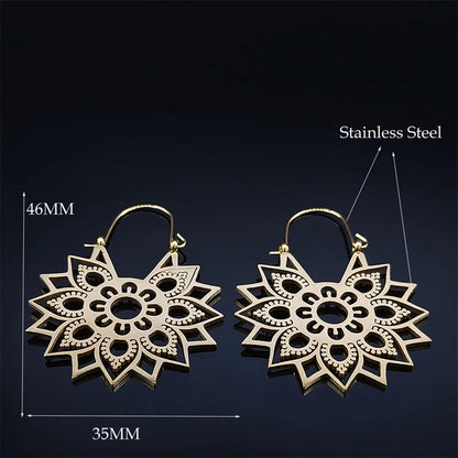 Boucles d'oreilles créoles en acier inoxydable intemporelle