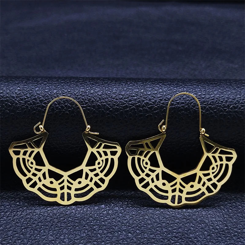 Boucles d'oreilles créoles en acier inoxydable intemporelle