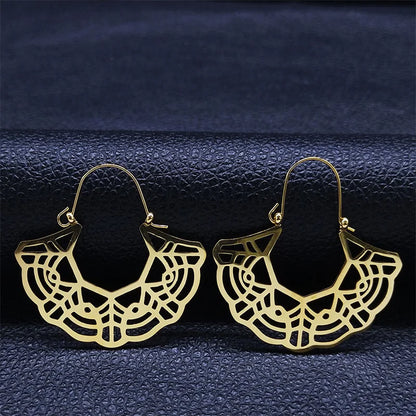 Boucles d'oreilles créoles en acier inoxydable intemporelle
