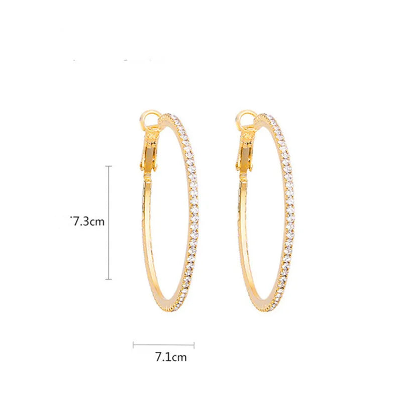 Boucles d'oreilles créoles en cristal douce