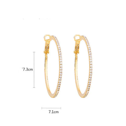 Boucles d'oreilles créoles en cristal douce