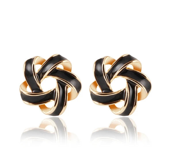 Boucles d'oreilles puces multicolore