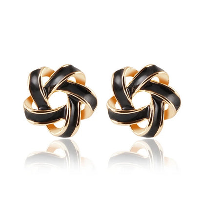 Boucles d'oreilles puces multicolore