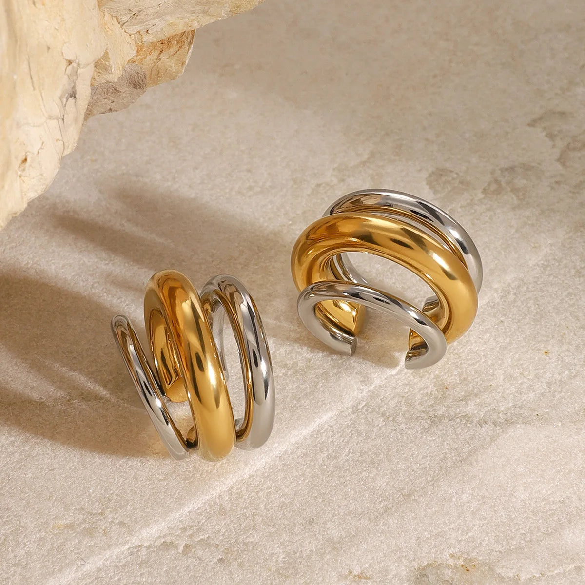 Boucles d'oreilles puces en acier inoxydable