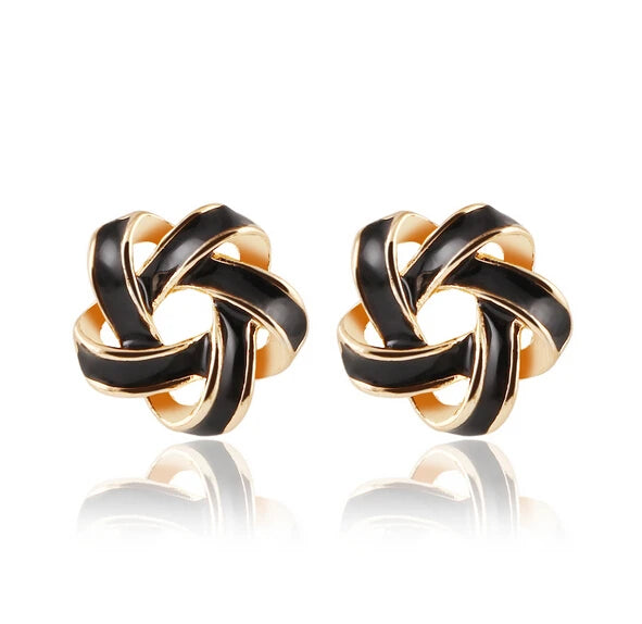 Boucles d'oreilles puces multicolore