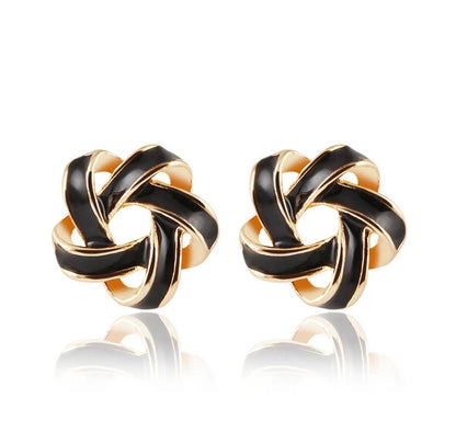 Boucles d'oreilles puces multicolore