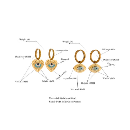 Boucles d'oreilles créoles en acier inoxydable fine