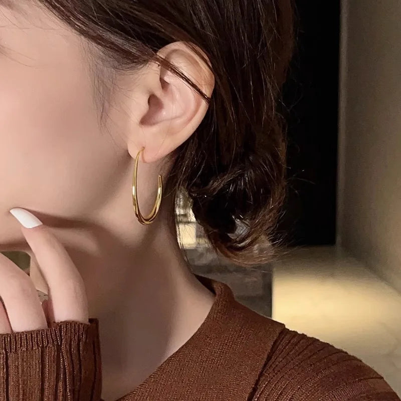 Boucles d'oreilles créoles en argent 925 fine