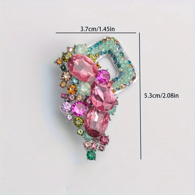 Broche chaîne en cristal