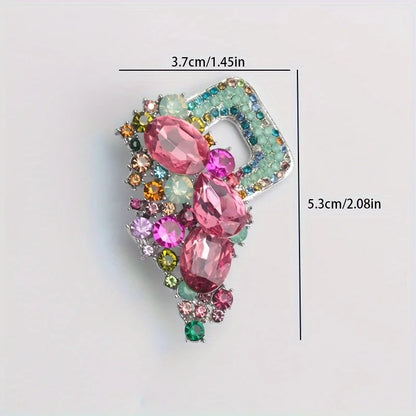 Broche chaîne en cristal