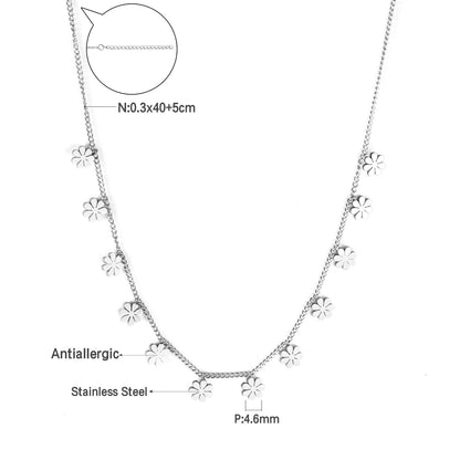 Collier cœur en acier inoxydable
