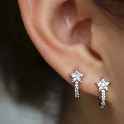 Boucles d'oreilles créoles en cristal