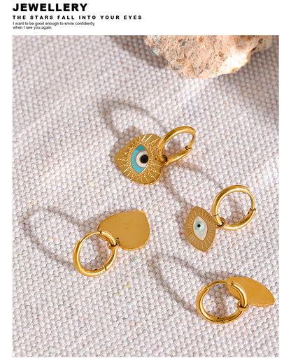 Boucles d'oreilles créoles en acier inoxydable fine