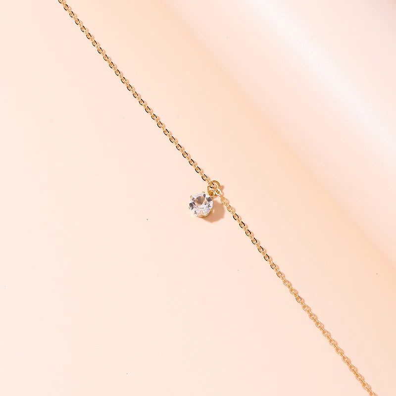 Collier solitaire  pendentif en cristal