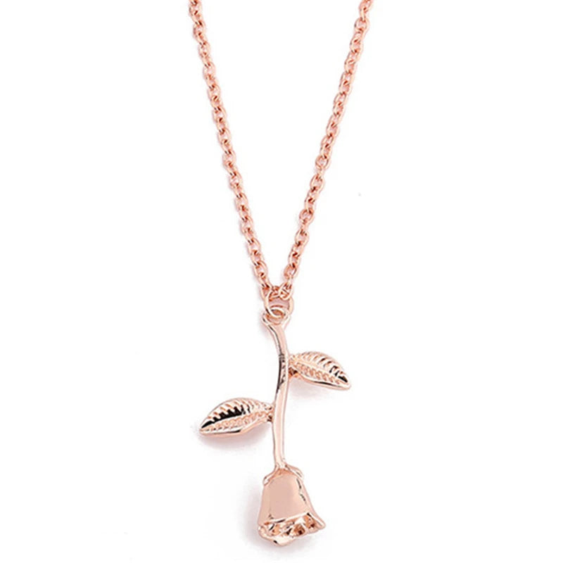 Collier pendentif rose