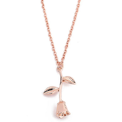 Collier pendentif rose