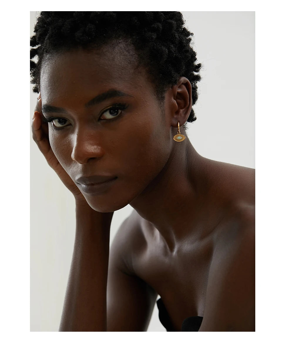 Boucles d'oreilles créoles en acier inoxydable fine