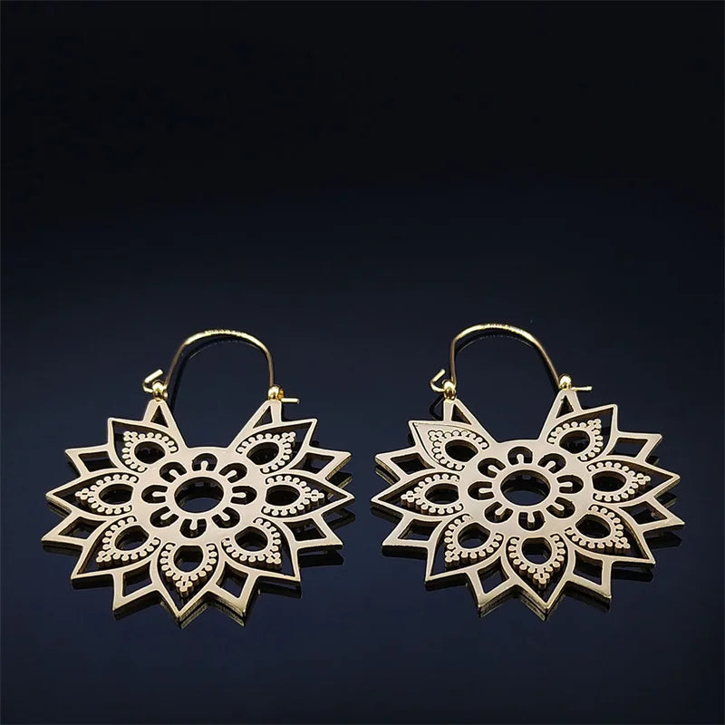 Boucles d'oreilles créoles en acier inoxydable intemporelle