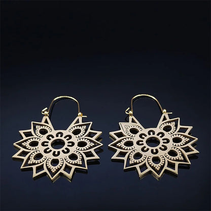 Boucles d'oreilles créoles en acier inoxydable intemporelle