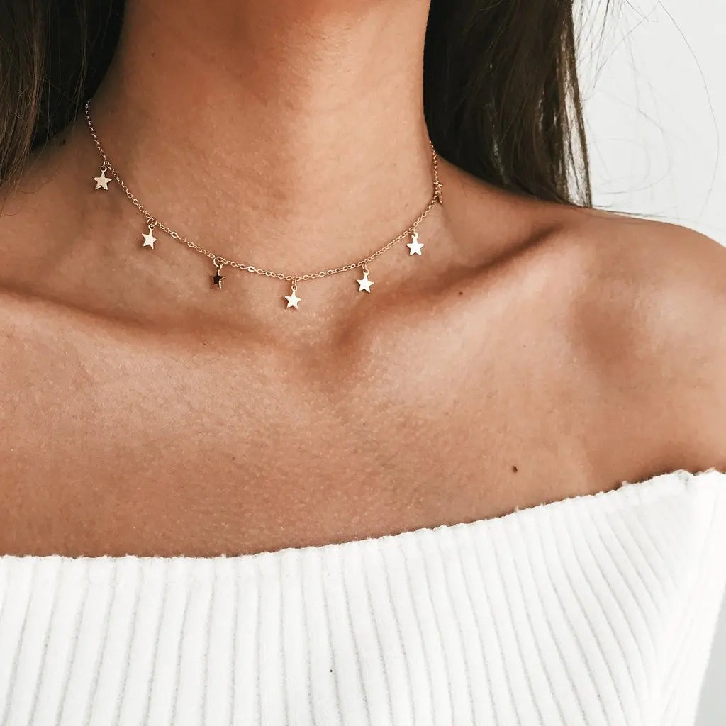 Collier solitaire  pendentif en cristal