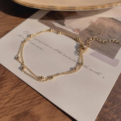 Bracelet perles en argent 925 délicate