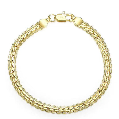 Bracelet chaîne en plaqué or