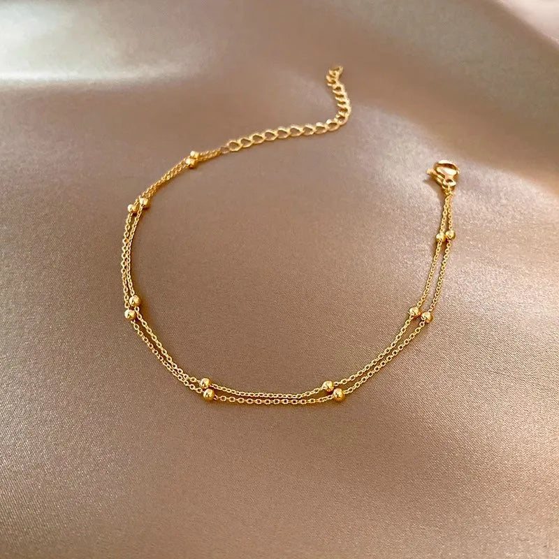 Bracelet perles en argent 925 délicate