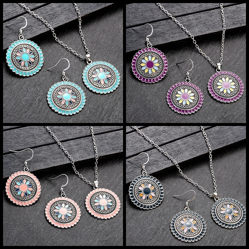 Boucles d'oreilles fleur moderne