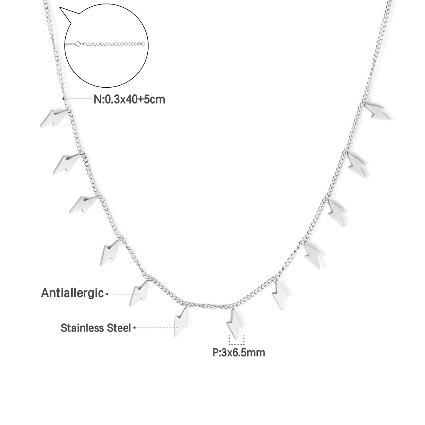 Collier cœur en acier inoxydable