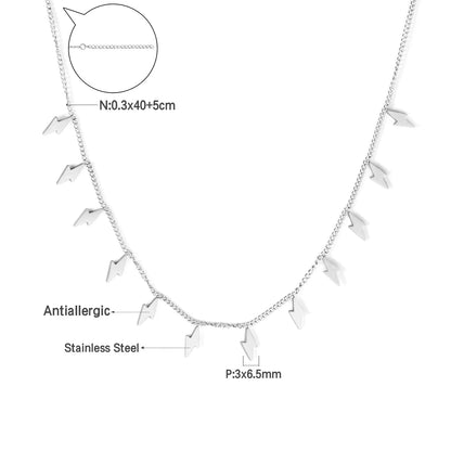 Collier cœur en acier inoxydable