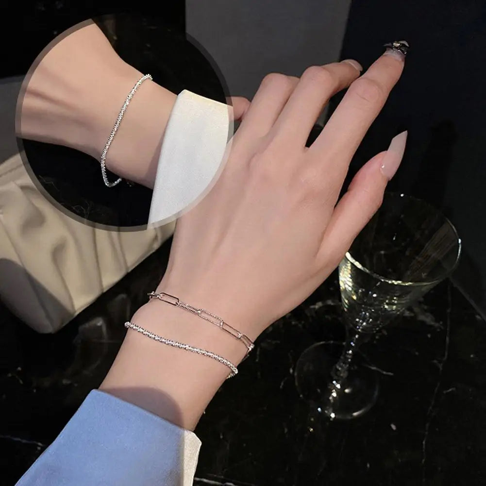 Bracelet chaîne en agent