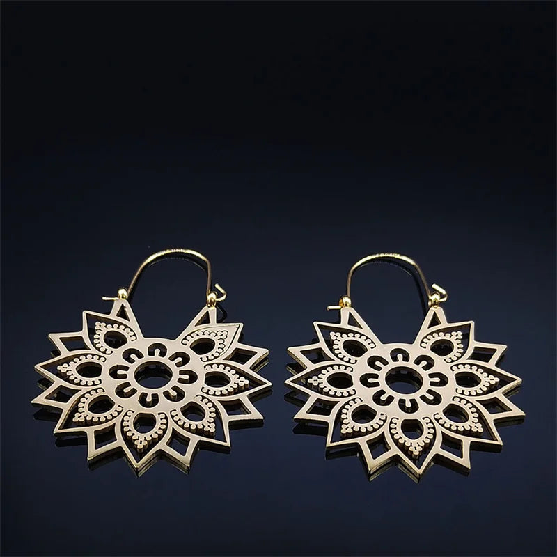 Boucles d'oreilles créoles en acier inoxydable intemporelle