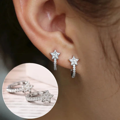 Boucles d'oreilles créoles en cristal
