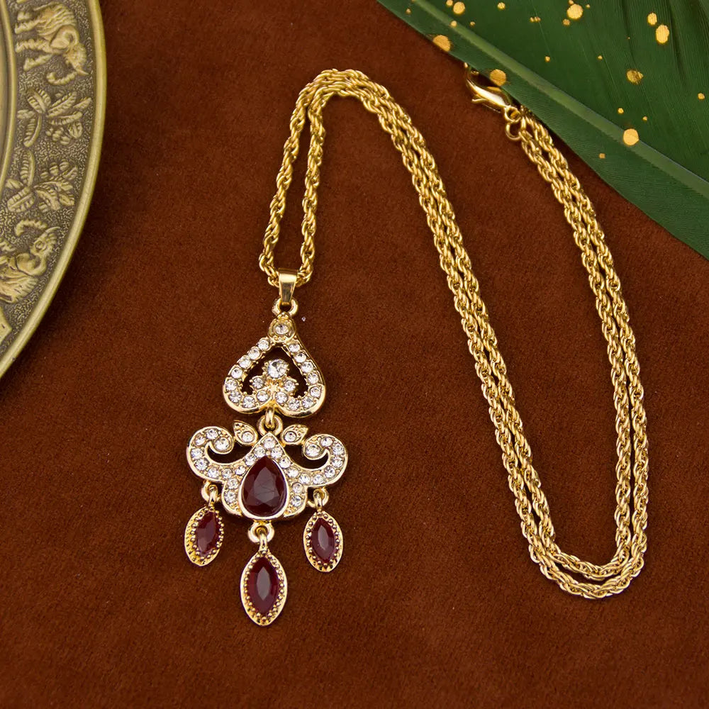 Collier pendentif en cristal élégante
