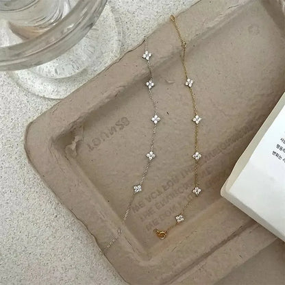 Bracelet fleur en acier inoxydable
