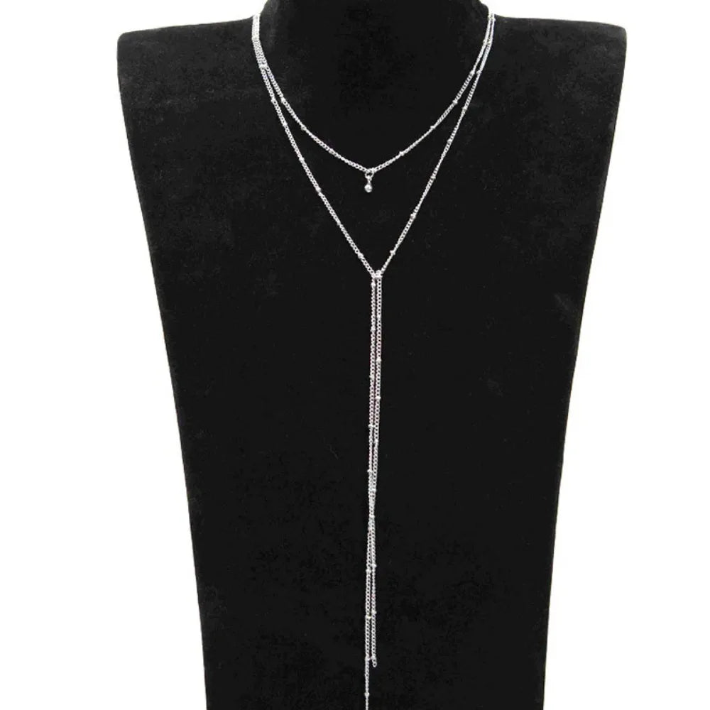 Collier sautoir doré