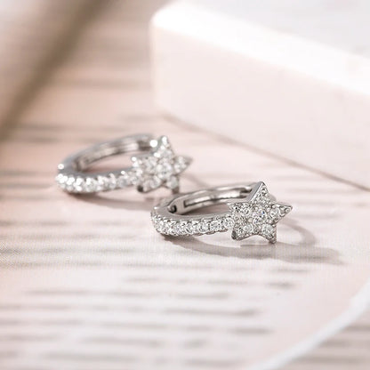 Boucles d'oreilles créoles en cristal