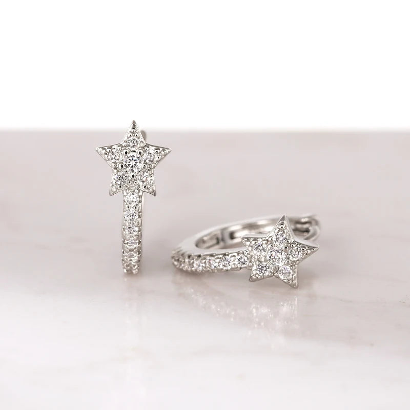 Boucles d'oreilles créoles en cristal