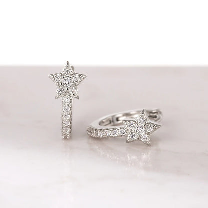 Boucles d'oreilles créoles en cristal