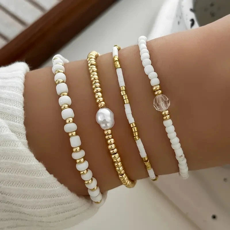 Bracelet chaîne en perle