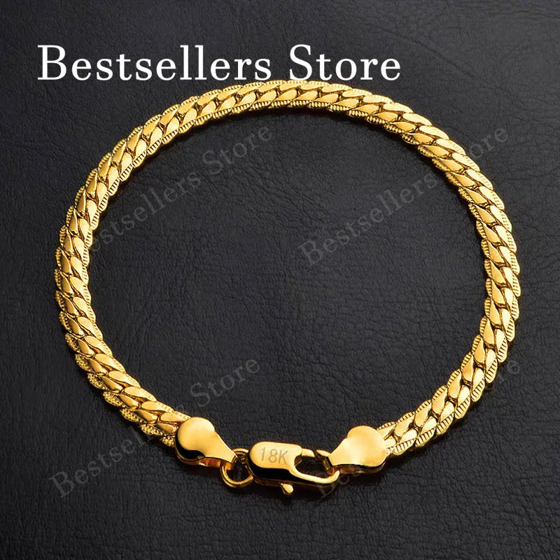 Bracelet chaîne en plaqué or