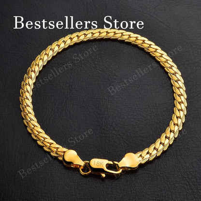 Bracelet chaîne en plaqué or