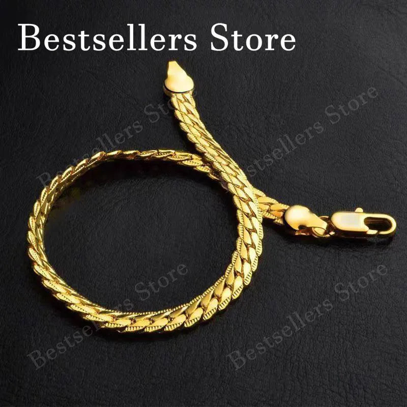 Bracelet chaîne en plaqué or