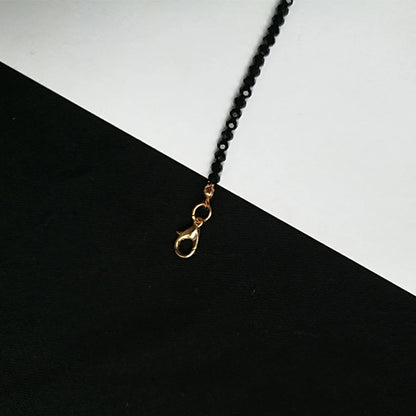 Collier ras de cou perles noires