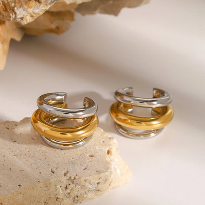 Boucles d'oreilles puces en acier inoxydable