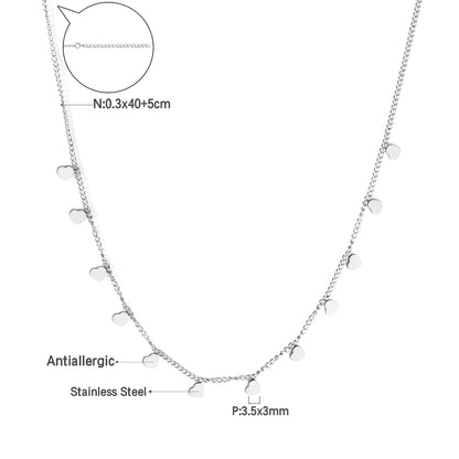 Collier cœur en acier inoxydable